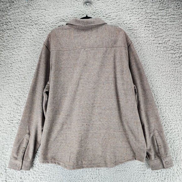 Liverpool Jacket Mens XXL Taupe Brown Flannel Button Down Shacket *NWT* - Picture 10 of 11